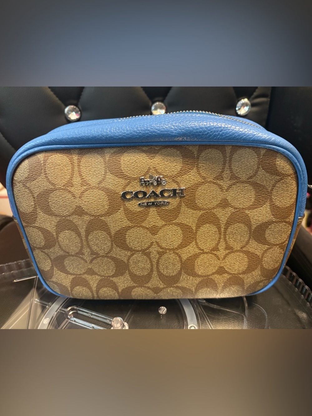 Coach camera bag Leather Trim Crossbody with Signature Canvas - Picture 2 of 8